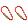 munkees Mini Link Karabiner 4er-Set, Rot, Ø 3 x 48 mm