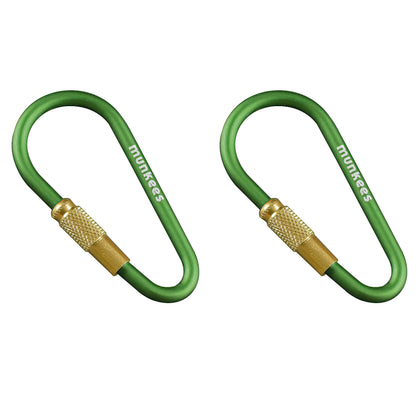 munkees Mini Link Karabiner 2er-Set mit Schraubverschluss