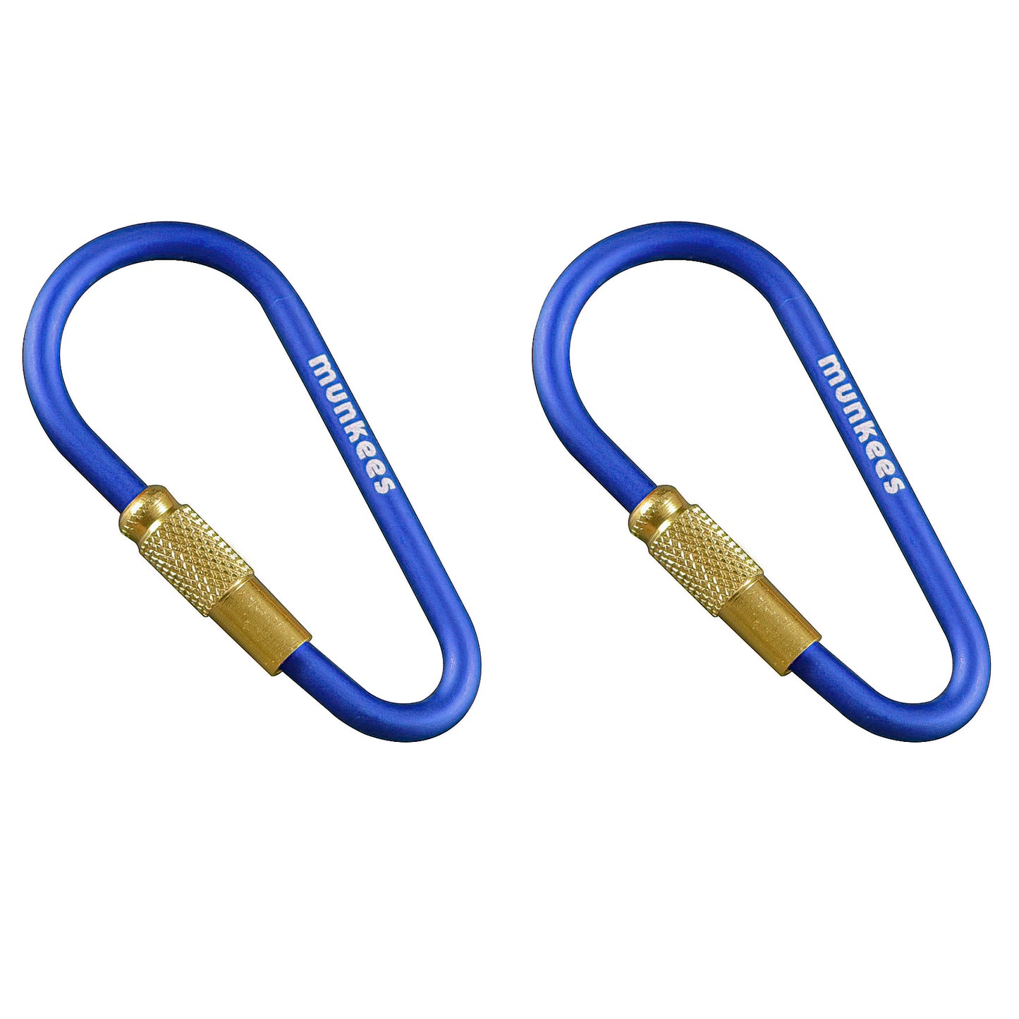 munkees Mini Link Karabiner 2er-Set mit Schraubverschluss