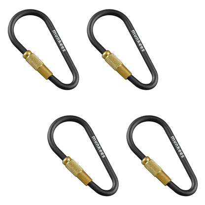 munkees Mini Link Karabiner 2er-Set mit Schraubverschluss