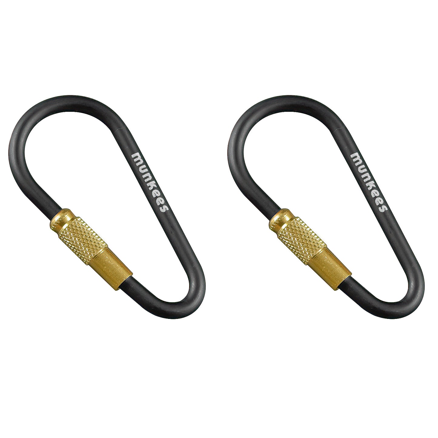 munkees Mini Link Karabiner 2er-Set mit Schraubverschluss