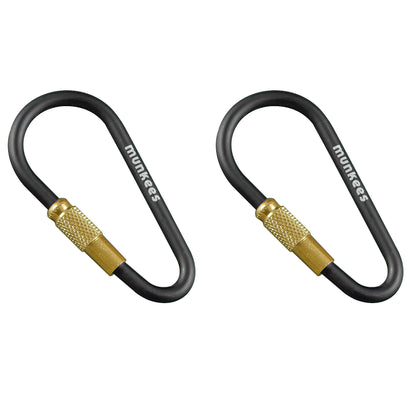 munkees Mini Link Karabiner 2er-Set mit Schraubverschluss