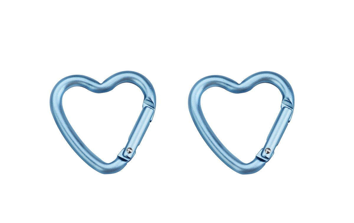 munkees Herz-Karabiner 2er-Set Baby Blue –