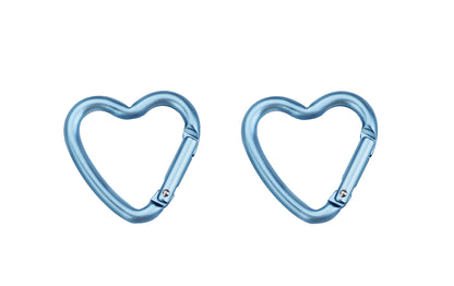 munkees Mini Herz-Karabiner 2er-Set – Baby Blue