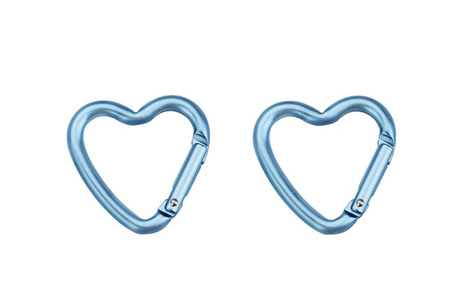 munkees Mini Herz-Karabiner 2er-Set – Blau
