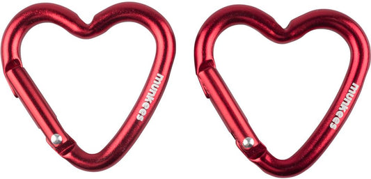 munkees Herz-Karabiner Schlüsselanhänger, Aluminium, Rot