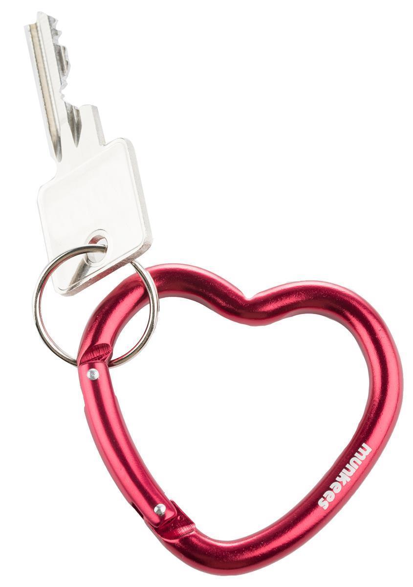 munkees Herz-Karabiner I, Rot – Aluminium