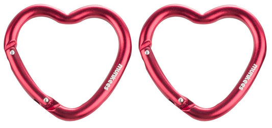 2er-Set munkees Herz-Karabiner rot – Mini-Schlüsselanhänger