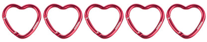 munkees Herz-Karabiner aus Aluminium – rot