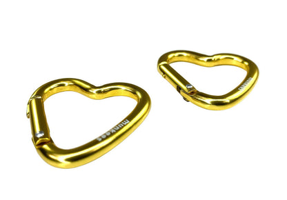 munkees Mini-Herz-Karabiner II – 2er-Set Gold