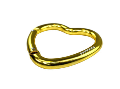 munkees Herz-Karabiner II Gold – Aluminium