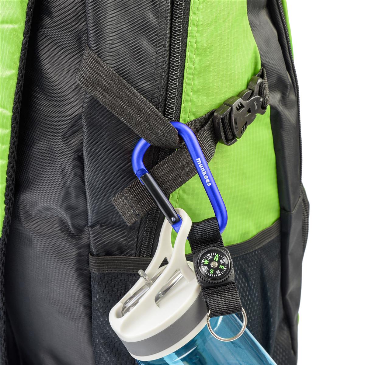 munkees Karabiner-Schlüsselanhänger mit Kompass