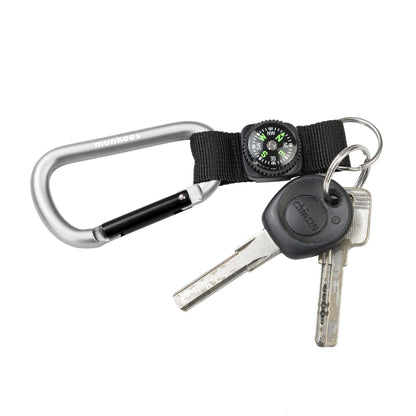 munkees Karabiner-Schlüsselanhänger mit Kompass