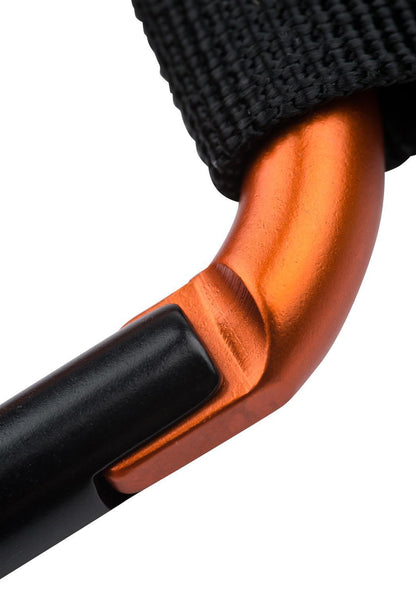 2er-Set Karabiner-Schlüsselanhänger mit Band & Kompass