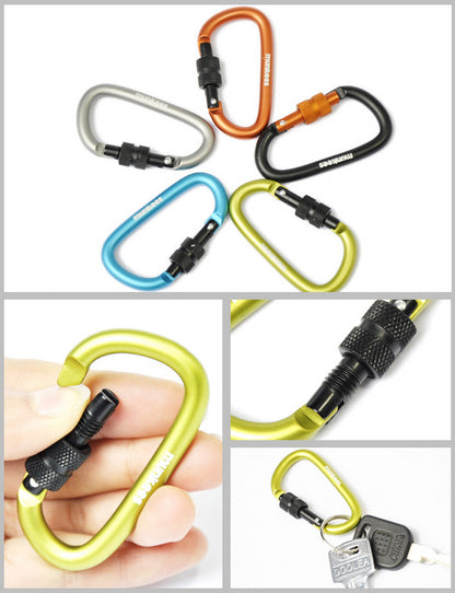 munkees Karabiner D-Form mit Schraubverschluss Ø6x60mm