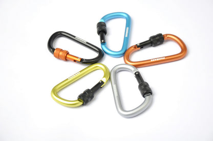 munkees Karabiner D-Form mit Schraubverschluss 8x80 mm