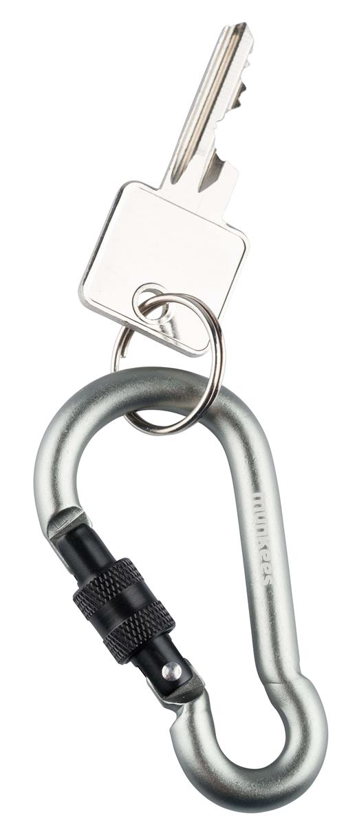 munkees Karabiner Birnenform mit Schraubverschluss, Ø8x80mm