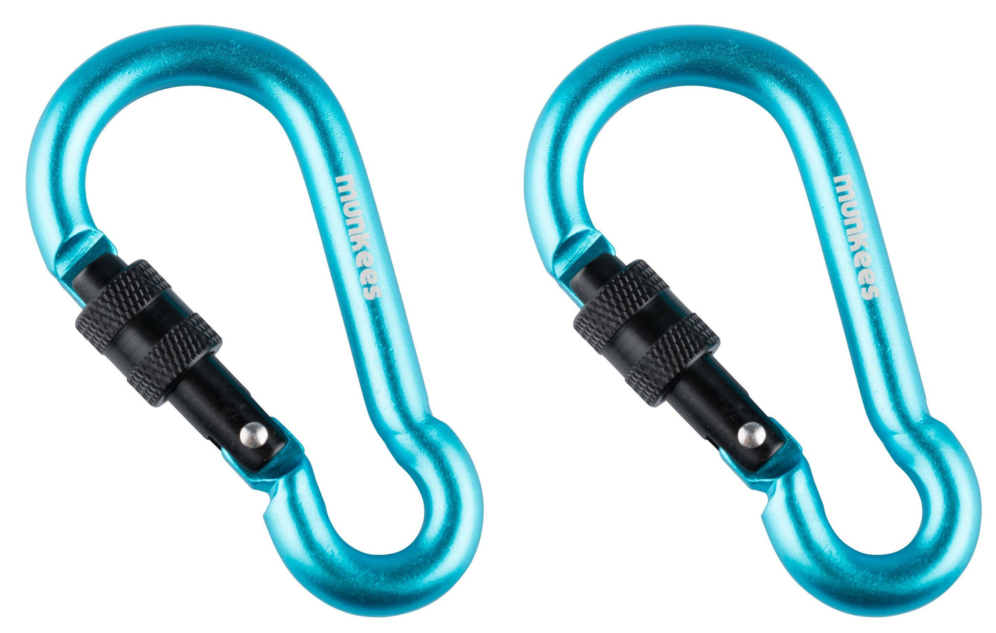 munkees Karabiner Birnenform mit Schraubverschluss, Ø8x80mm