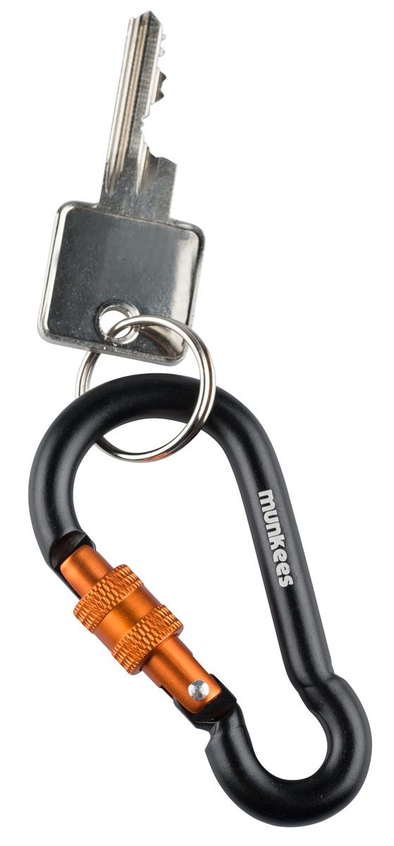 munkees Karabiner Birnenform mit Schraubverschluss, Ø8x80mm