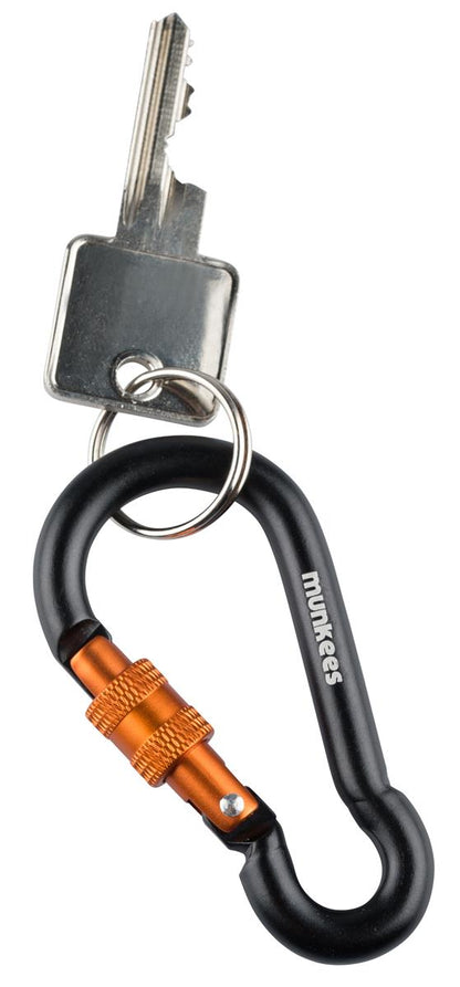 munkees Karabiner Birnenform mit Schraubverschluss, Ø8x80mm