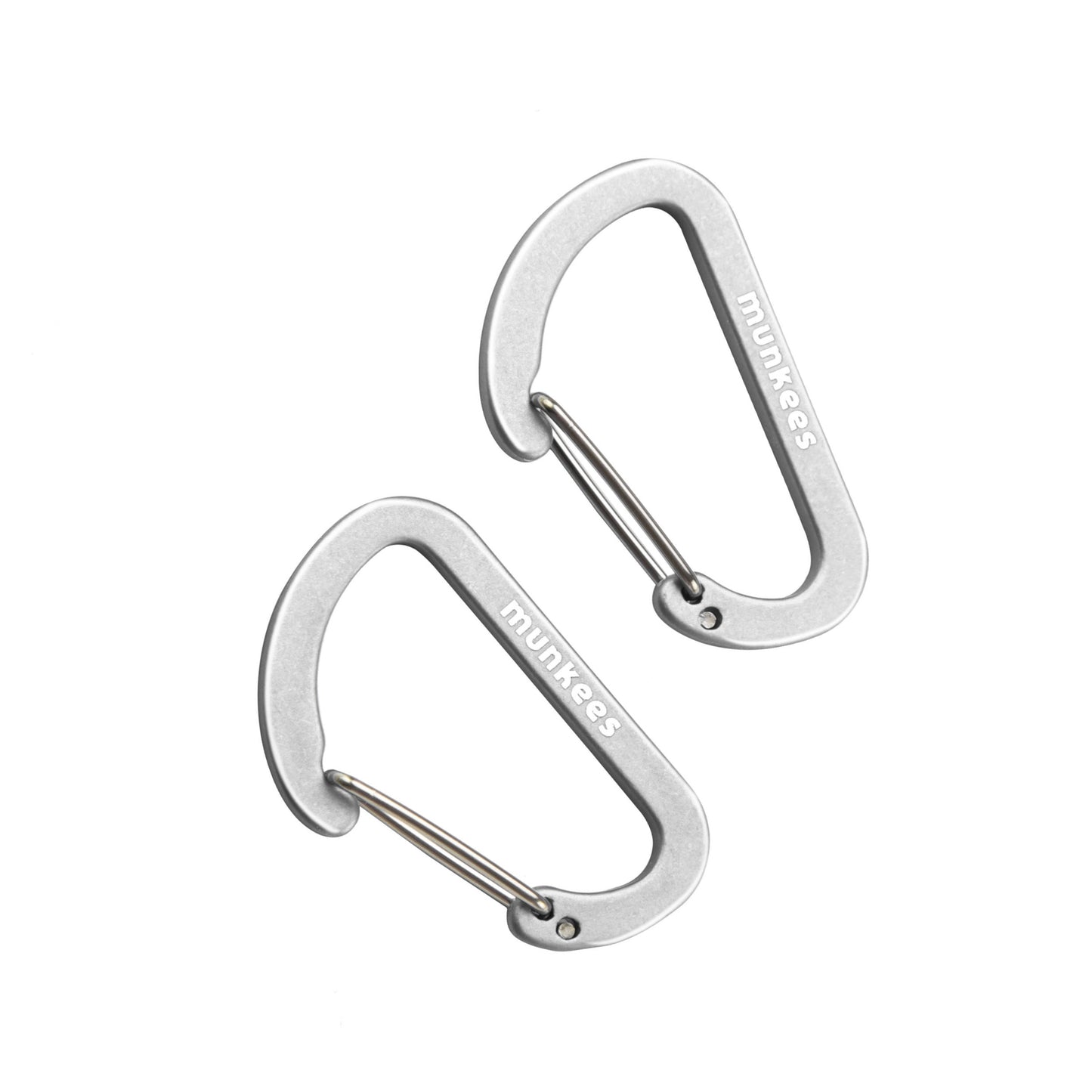 munkees Flacher Karabiner klein – 2er Set, 40 mm