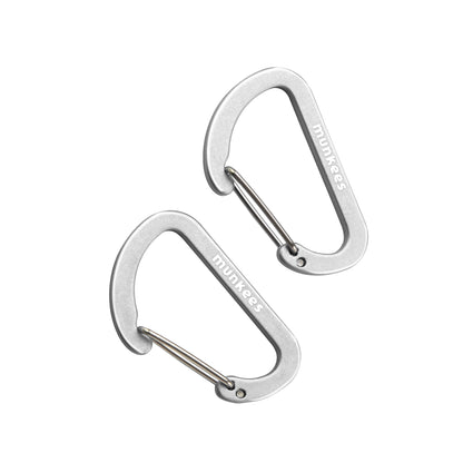 munkees Flacher Karabiner klein – 2er Set, 40 mm