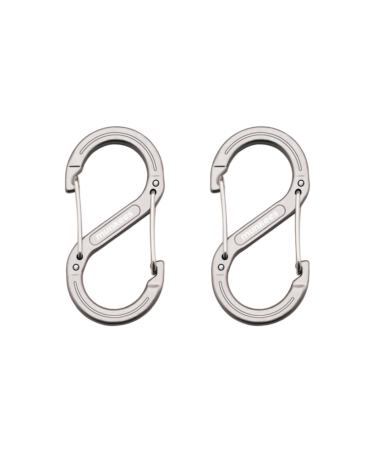 munkees S-Form-Karabiner – 2 Stück
