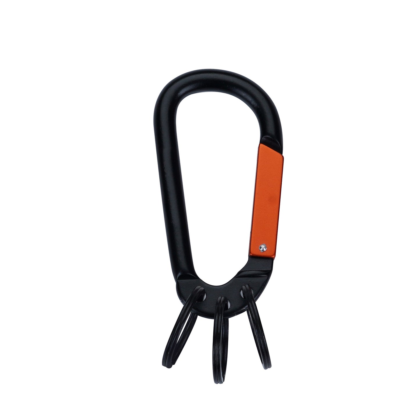 Munkees Karabiner mit 3 Schlüsselringen – Schwarz