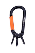 Munkees Karabiner mit 3 Schlüsselringen – Schwarz