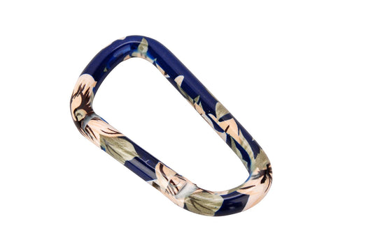 munkees Karabiner Blume Blau 6cm – 2 Stück