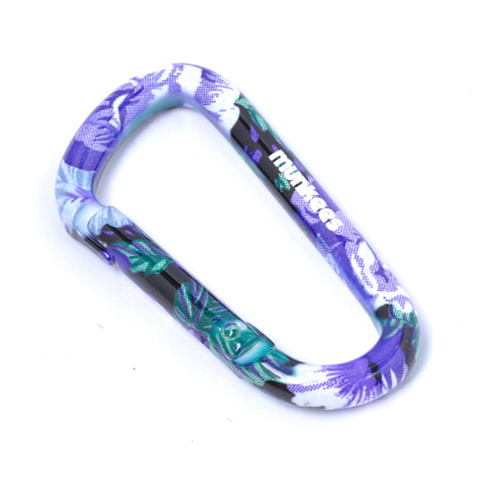 munkees Karabiner Blume Lila – Aluminium Schlüsselanhänger