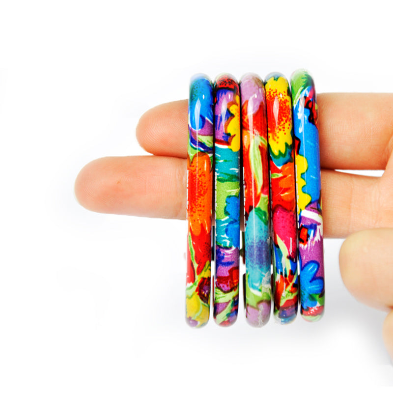 munkees Karabiner Blume Bunt 6 cm – 2 Stück