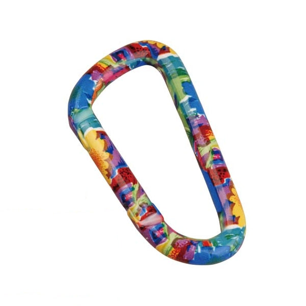 munkees Karabiner Blume Bunt 8 cm aus Aluminium