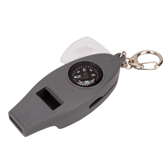 4-in-1 Notfallpfeife mit Kompass, Thermometer & Lupe