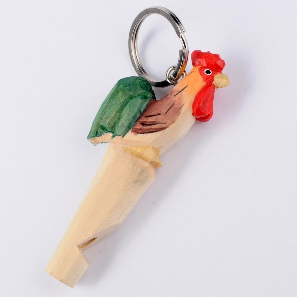 munkees Holzpfeife Schlüsselanhänger Hahn, handgemacht, farbig