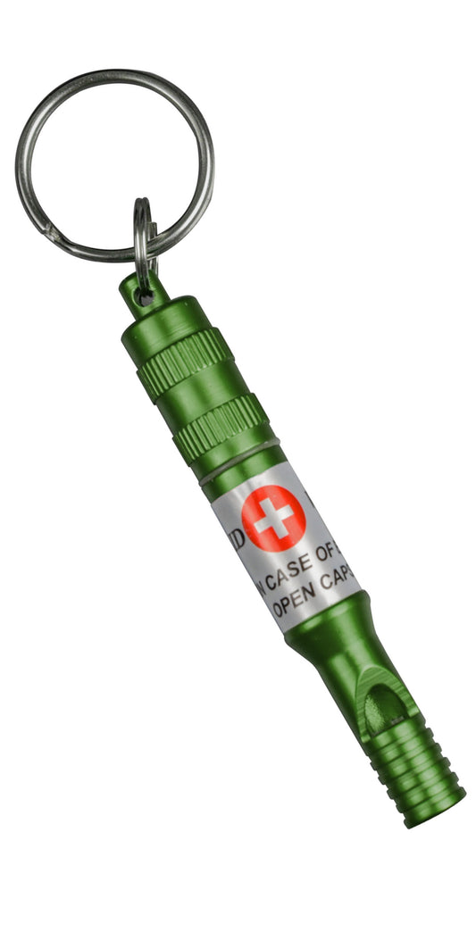 munkees Notfallpfeife mit Kapsel – Grün