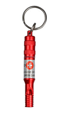 munkees Notfallpfeife mit Kapsel & Schlüsselanhänger, Rot