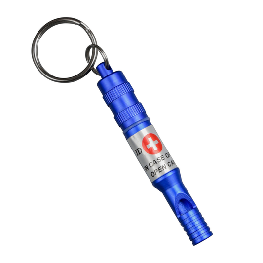 munkees Notfallpfeife Schlüsselanhänger mit Kapsel