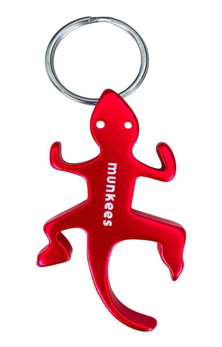 munkees Eidechsen-Flaschenöffner Schlüsselanhänger Rot