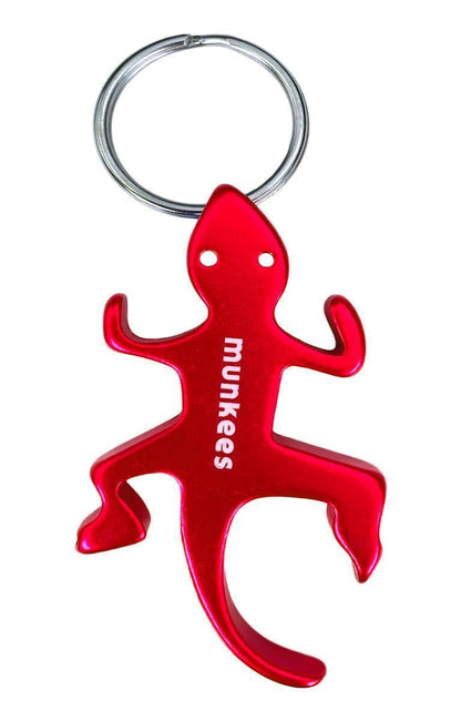 munkees Eidechsen-Flaschenöffner Schlüsselanhänger Rot