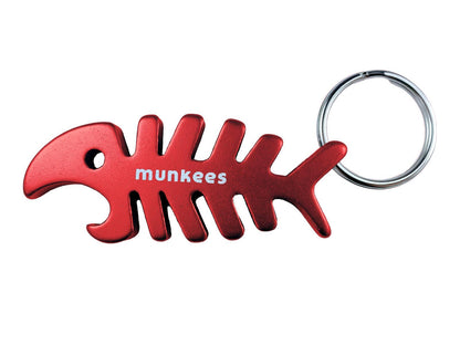 munkees Schlüsselanhänger Fisch mit Flaschenöffner, Rot