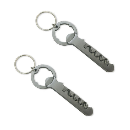 munkees 3-in-1 Korkenzieher Schlüsselanhänger aus Edelstahl