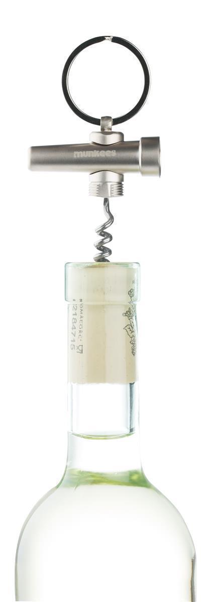 munkees Schlüsselanhänger Korkenzieher aus Edelstahl