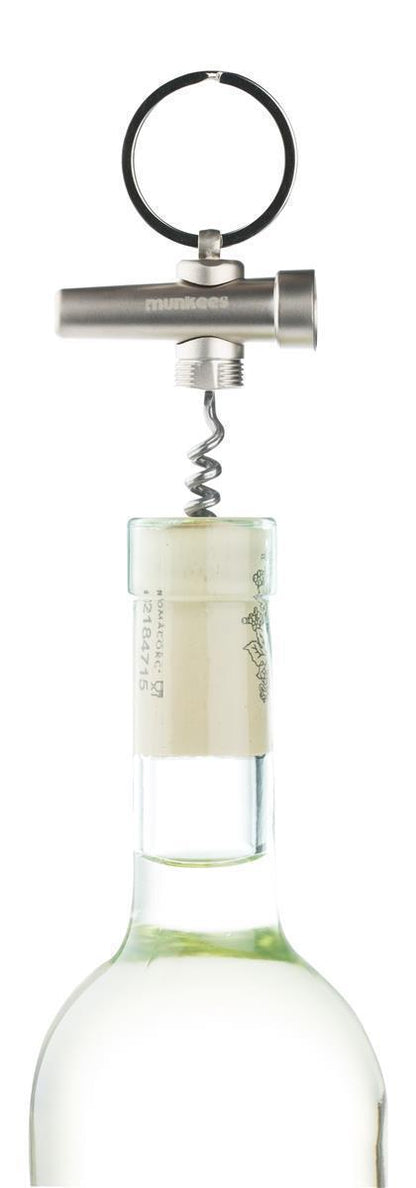munkees Schlüsselanhänger Korkenzieher aus Edelstahl
