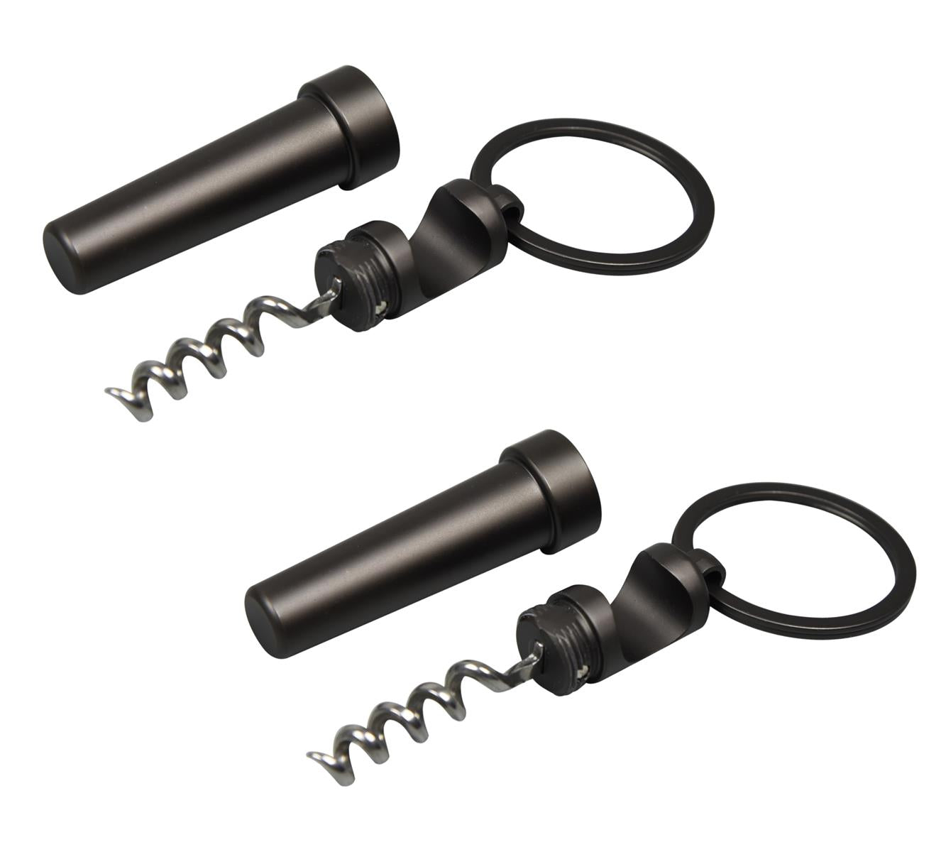 2 x Schlüsselanhänger Korkenzieher anthrazit – munkees