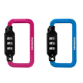Munkees Zahlenschloss Karabiner SQUARE Magenta/Blau