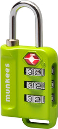 munkees TSA Zahlenschloss Grün mit Bügel