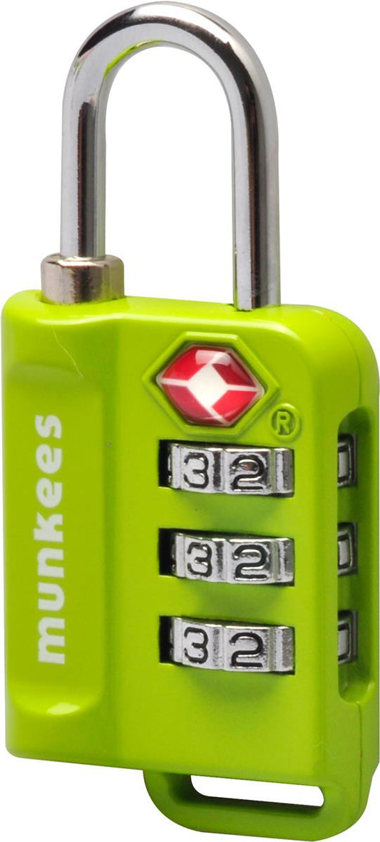 munkees TSA Zahlenschloss Grün mit Bügel