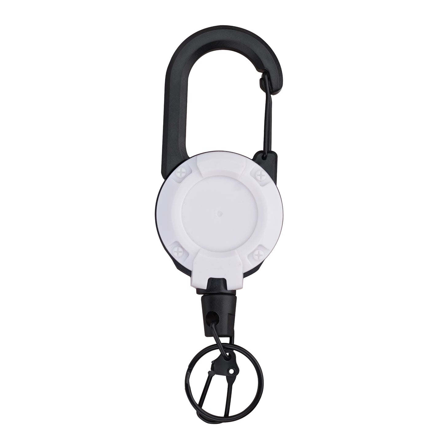 munkees Ausweishalter Weiß mit Karabiner & Rückzug 64 cm