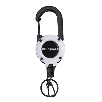 munkees Ausweishalter Weiß mit Karabiner & Rückzug 64 cm